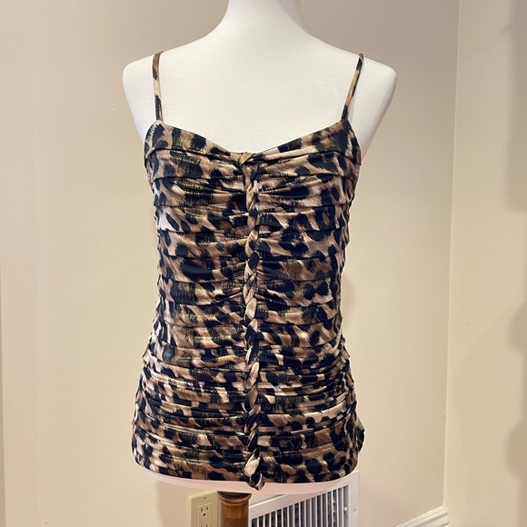Leopard Front Braided Ruffle Top - Picture 8 of 13